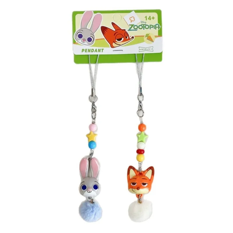 

Disney Zootopia Pendant Mobile Phone Chain Judy Nick Cartoon Cute Car Bag Decoration Pendant Couple Set Valentine's Day Gifts