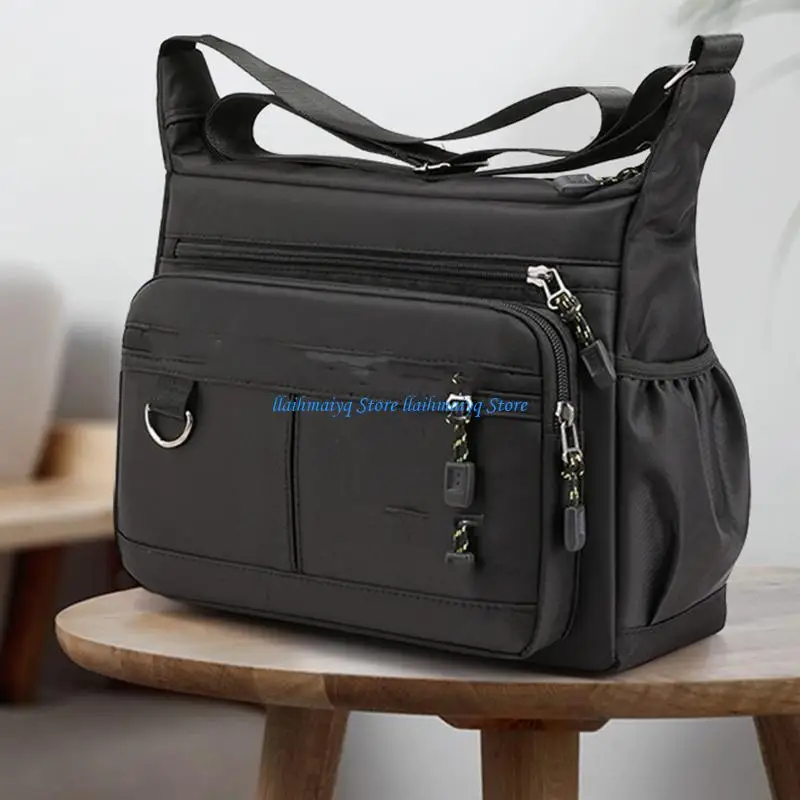 573B أوكسفورد حقائب اليد للرجال حقيبة كروسبودي الكتف هوبوس حقائب اليد محفظة حقيبة المحافظ متعددة جيوب حقائب العمل غير الرسمية #4