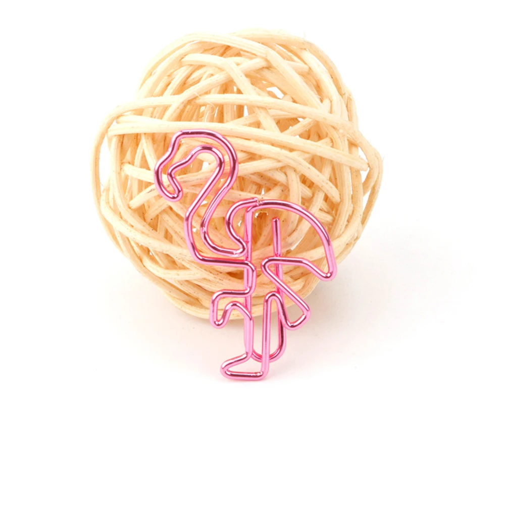 

12 Pcs Flamingo Cinematography Exquisite Paper Clips Metal Variety Note Fashionable