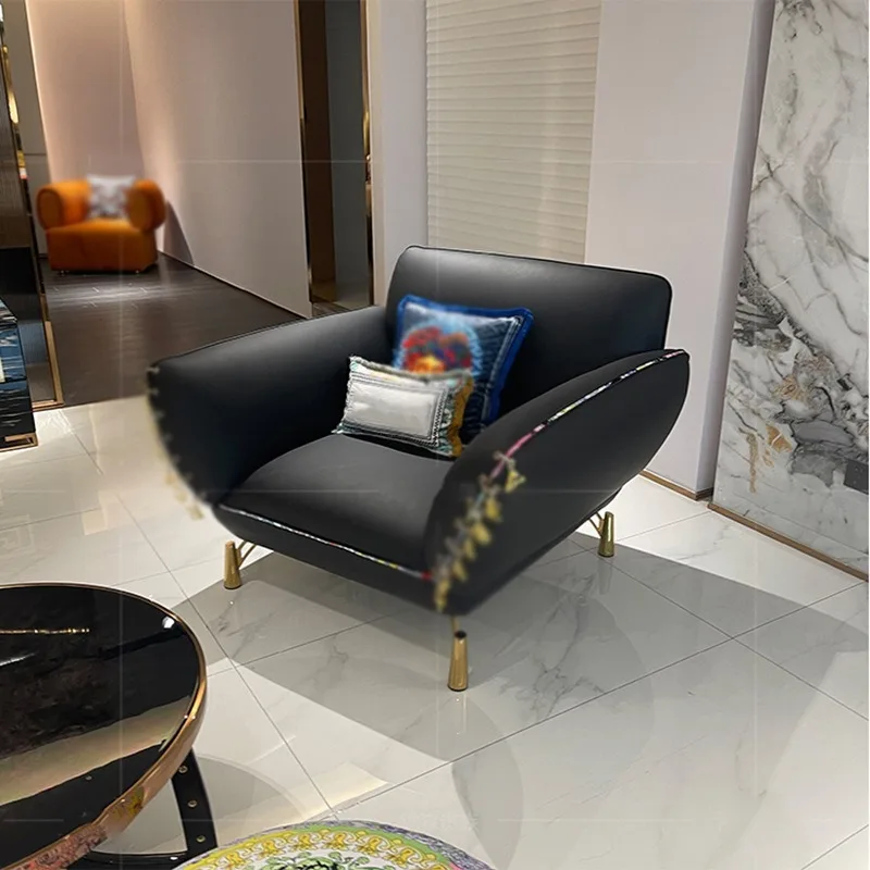Postmodern light luxury fabric sofa, Italian large-scale ecological cloth technology cloth