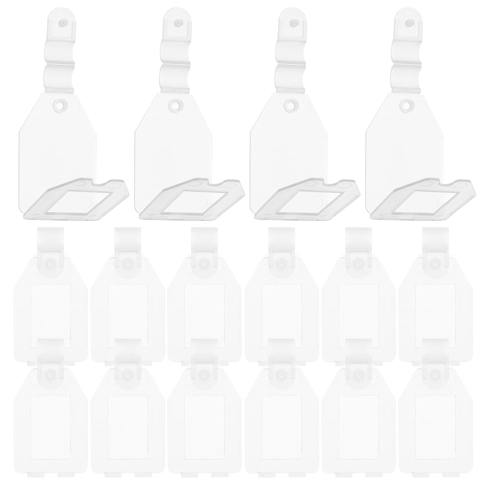 

20pcs Price Tags Shelf Label Holders Plastic Display Signs Storage Practical Supermarket Store Retail Market Card Organizer