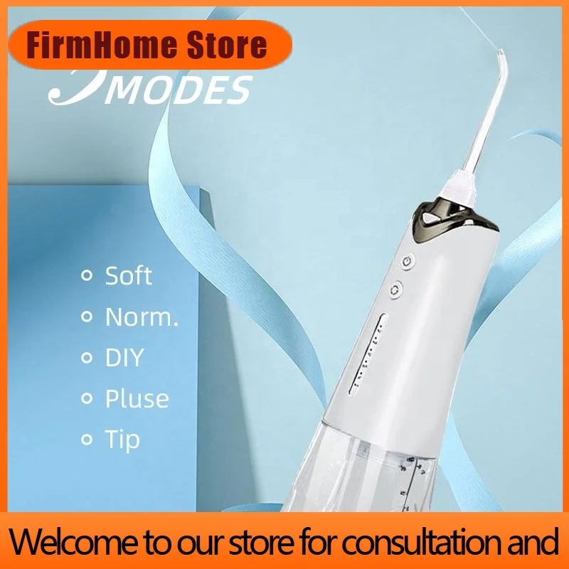 FirmHome StorePortable 300ml Cordless Water Flosser USB-Powered Teeth Cleaning Dental For Oral Irrigator For Outdoor Hotel Use