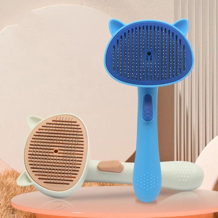 Manufacturer Wholesale One-click Removal Cute Design Cat Pet Comb