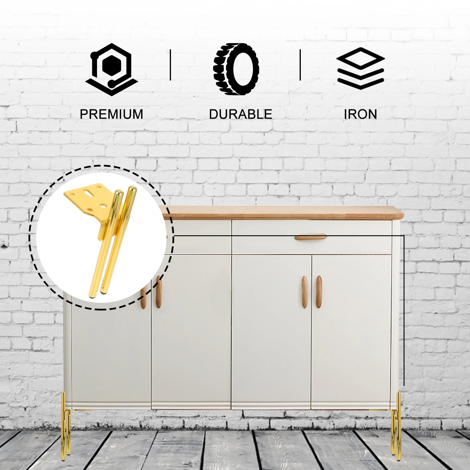 

2 set 2 Sets Metal Support Legs Iron Furniture Legs Cabinet Feet Sturdy Strong Stable Simple Installation Style