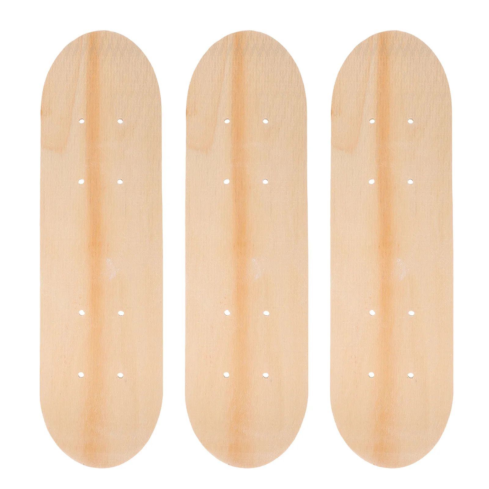 3pcs Blank Skateboard Decks 7 Layer Wooden Skateboard Decks Double Tail Plain Skate Decks for Replacement diy Art Craft Painting