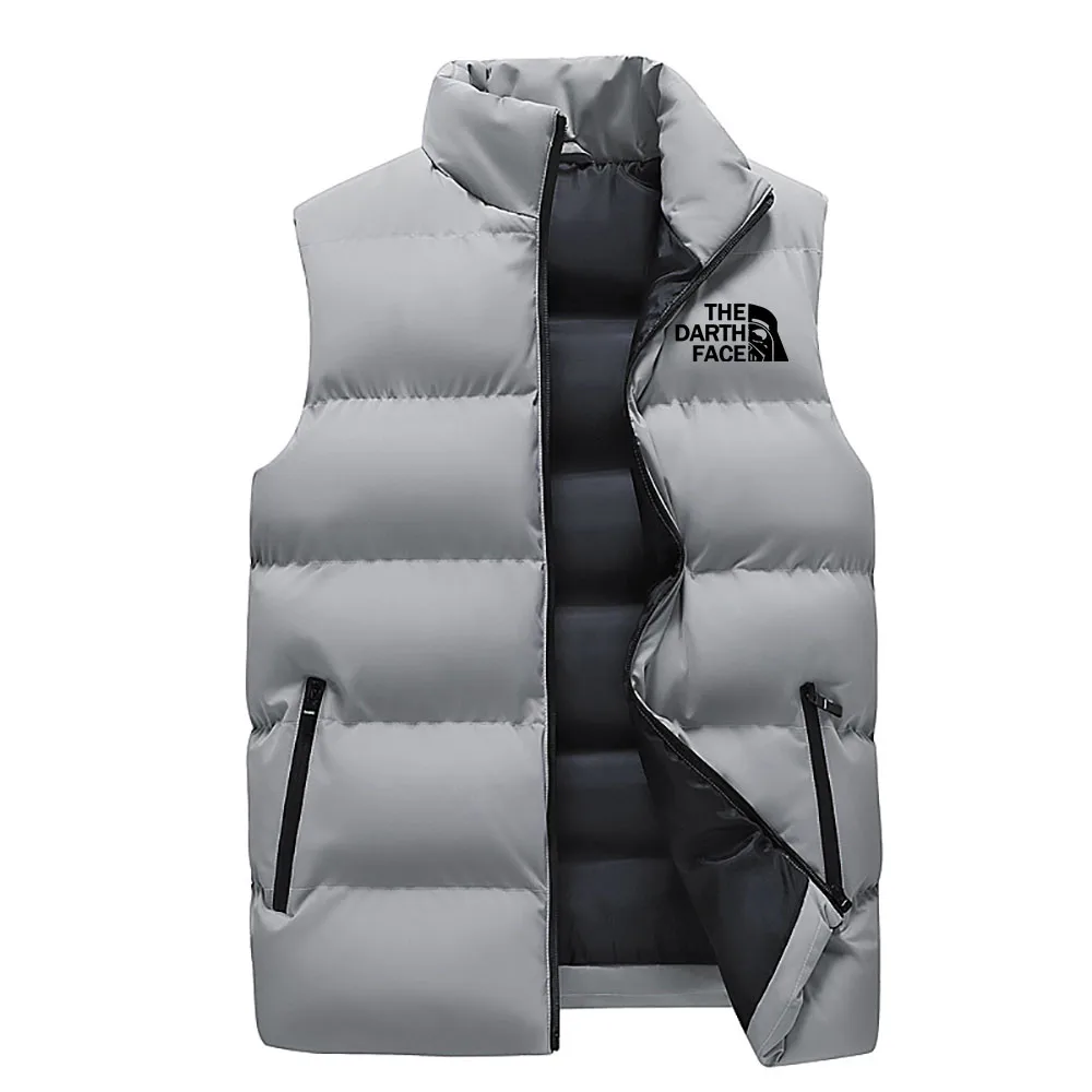 2024 Nieuwe Winter Merk Kleding Vest Warm Mouwloos Jasje Casual Vest Winter Winddicht Jack Heren Rits Donzen Vest