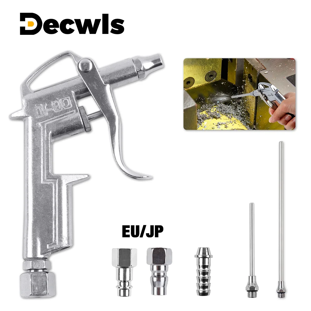 Air Blow Gun Set Aluminum Alloy Material 1/4' Interface Thread Industrial/Home Blow Gun, Pneumatic Air Compressor Accessory Tool