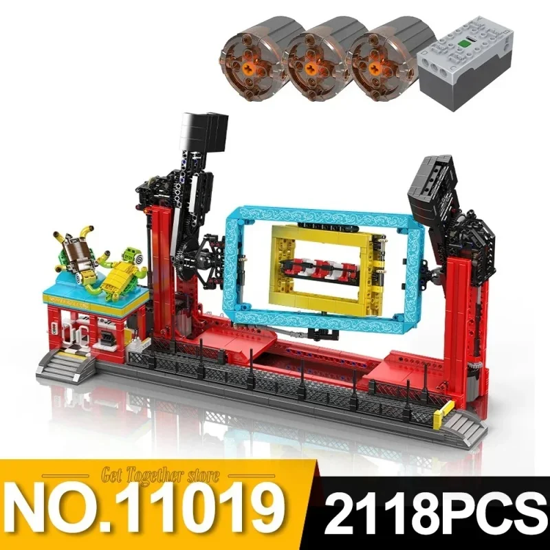 2118PCS Rolling Waves Ride Toys Dynamic Competition Model Bricks Kits Puzzle Education Building Blocks for  Gift Set
