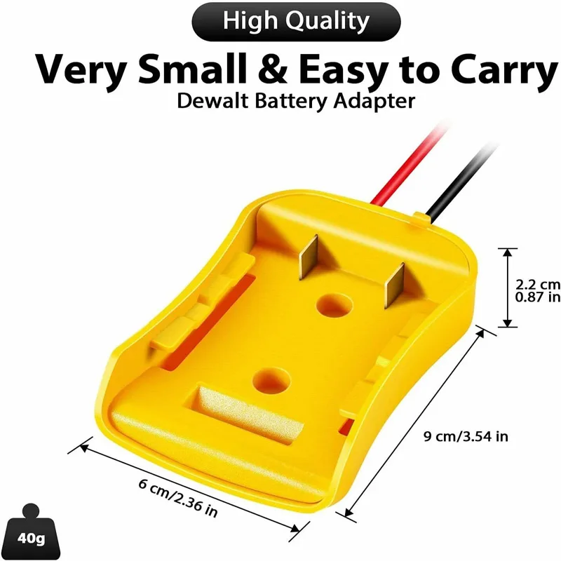 For Dewalt 18V/20V Max Battery Adapter To Dock Power Connector 12AWG Robotics Battery Adapter Docking Power Connector