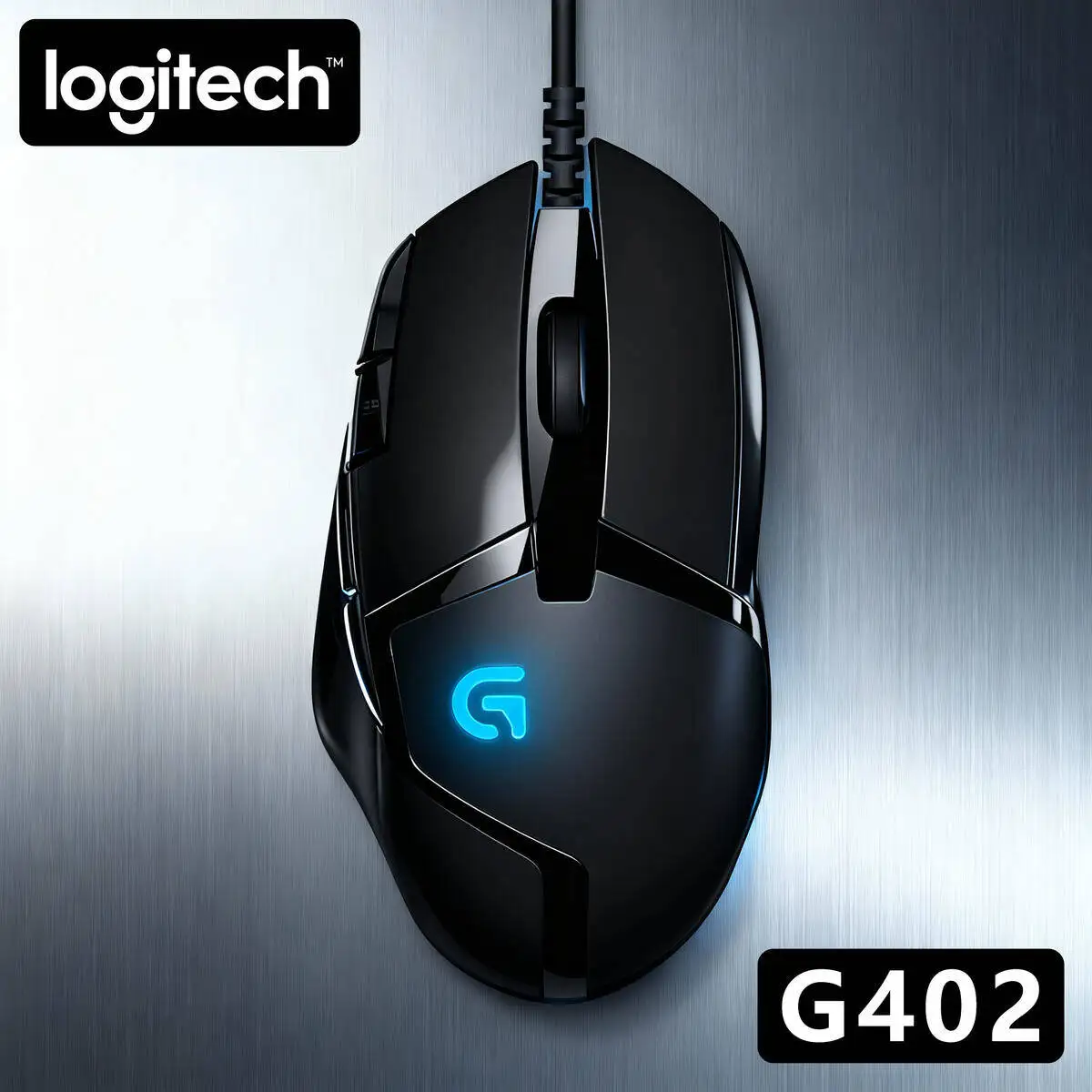 

Logitech G402 Hyperion Fury Gaming Mouse, Wired, 4000 DPI, 8 Programmable Buttons, Fusion Engine, 1ms Response, Lightweight