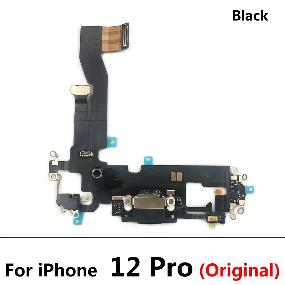 Ori New USB Charging Port Charger Board Flex Cable For iPhone 12 Pro Max 12 mini Dock Plug Connector With Microphone