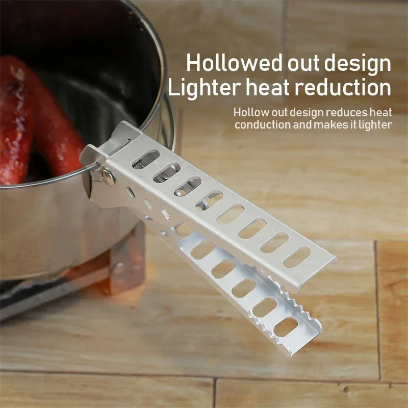 Aluminium Anti-hot Legierung Clip Schüssel Greifer Halter Camping Topf Pfanne Griff Anti-Verbrühungen Klemme Küche Zubehör Wandern kochen – Detail 4