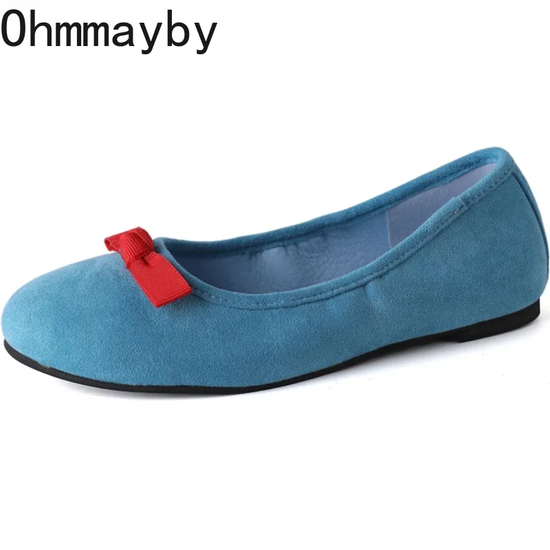 Wiosna Jesień Slip On Women Ballet Flat Shoes Fashion Shallow Butterfly-knot Ladies Comfort Soft Sole Mary Jane Shoes