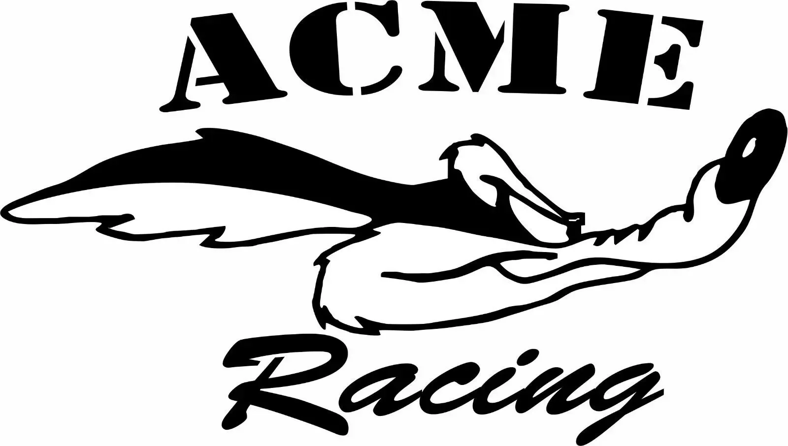 Wile E. Coyote for ACME Racing Vinyl Decal Sticker Car Truck Window Decals