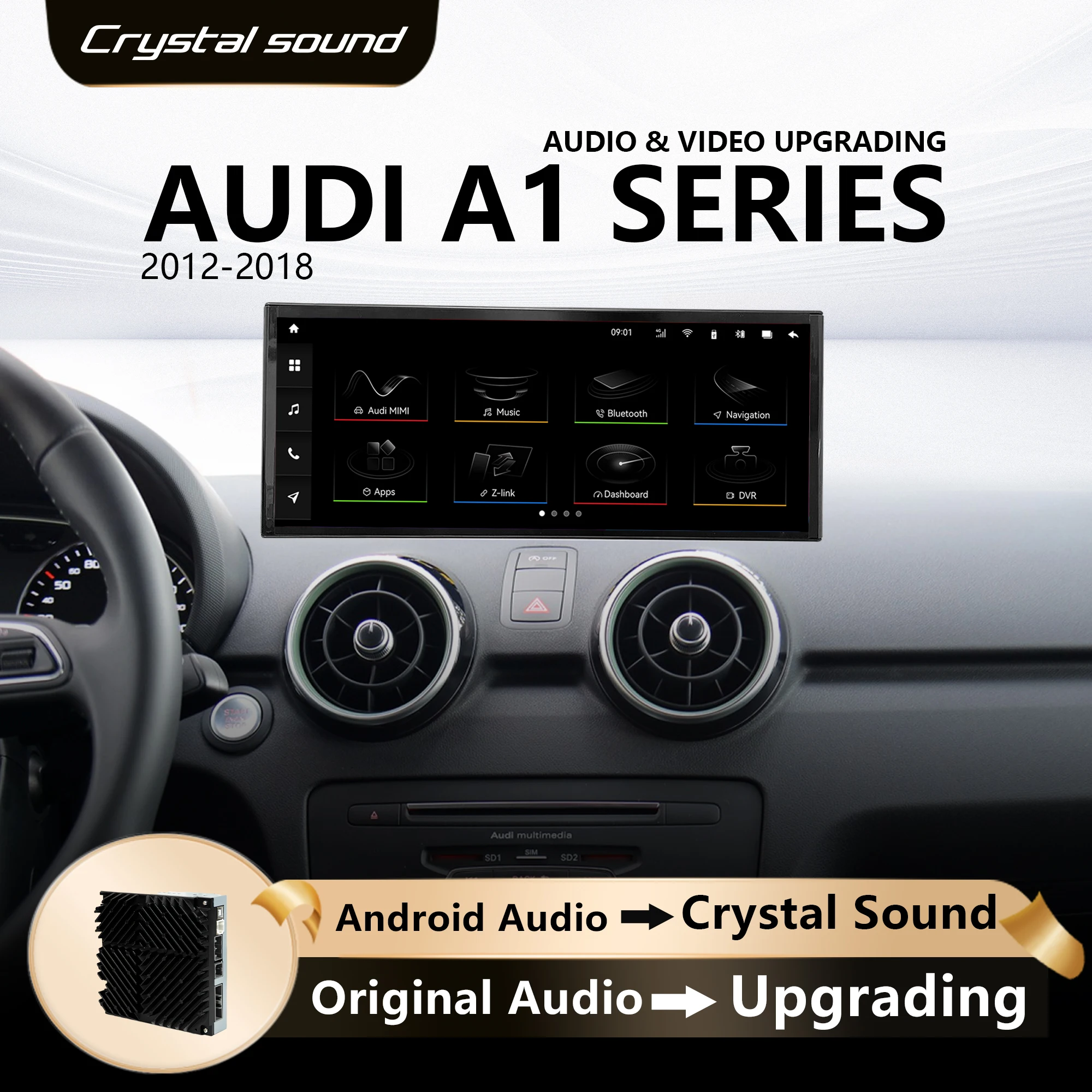 

Автомагнитола Redpower Crystal Sound 850 Pro Max Android с экраном для AUDI A1 2012-2018, CarPlay, Bluetooth, Hi-Fi