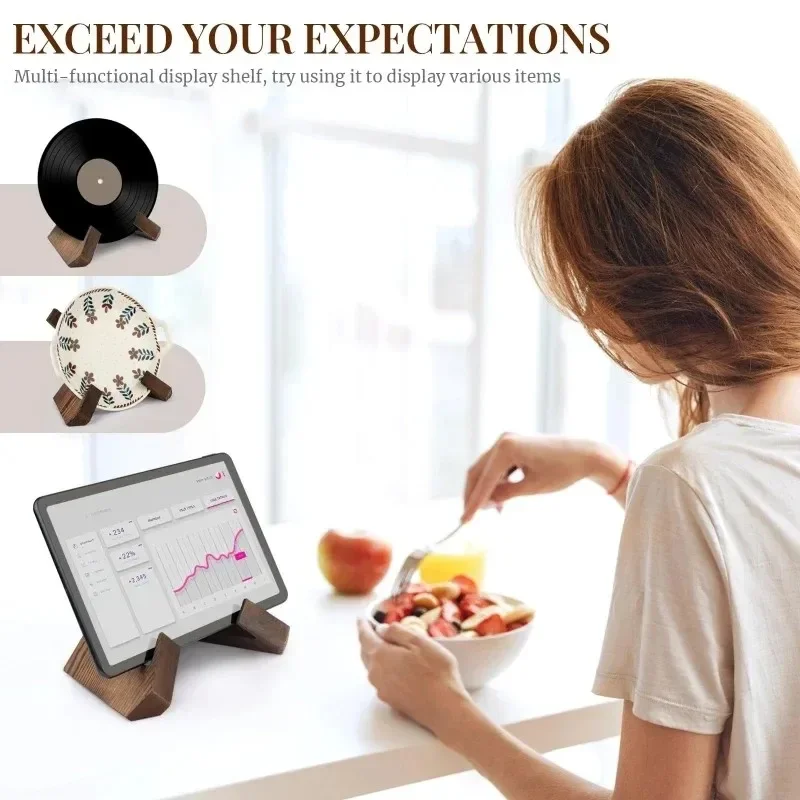 2026 Wooden Cookbook Stand Flat Base Kitchen Reading Holder Latest Model Organizational Tool for Home