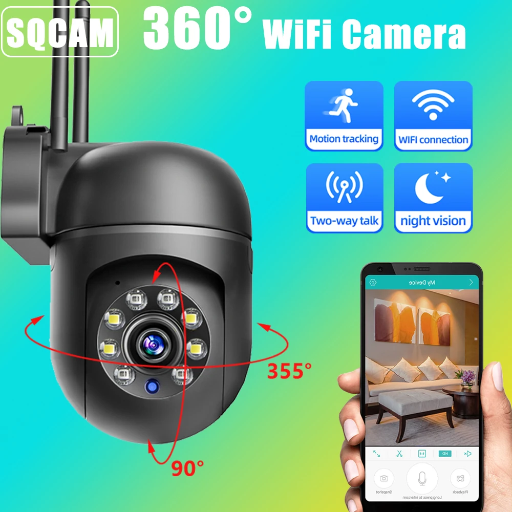 camera de vigilancia impermeavel ao ar livre wifi auto tracking home security ip 1080p 01