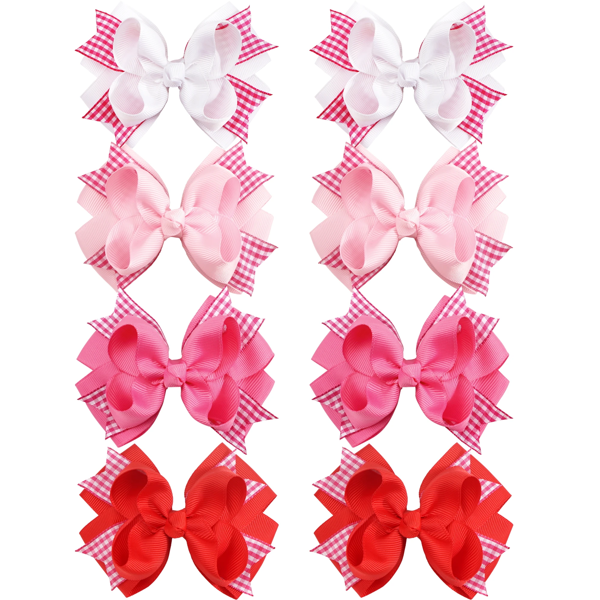 2Pcs 1piars Sweet  Bows Hair Clips For Girls Glitter Bowknot Hairpins Handmade Boutique Barrettes Headwear Hair Accessories