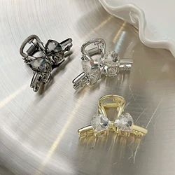 Sweet Bow Glitter Shiny Rhinestone Grab Clip Small Bangs Side Hairpin Broken Hair Bangs Clip Princess Head Hair Clip Headwear