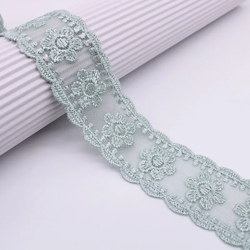kewgarden Flower Elastic Lace Ribbons 1.5\