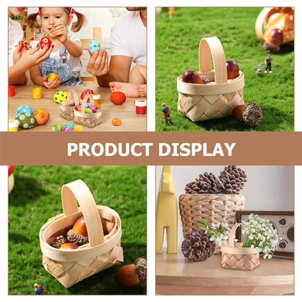 

12pcs Miniature Woven Hand Baskets Tiny Wedding Decor Storage Baskets for Party Favors Home Decor Micro Landscaping Photography