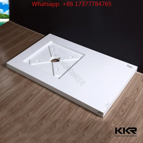 Minimalist Elegant Solid Surface Shower Trays Excellent Design White Acrylic Stone for Export Wholesale