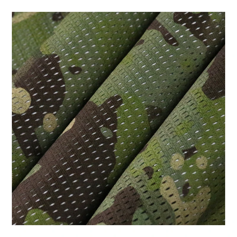قماش شبكي 120gsm MC/MCBK/MCTP/MCAP قماش مموه قماش تريكو تكتيكي شبكي للطباعة