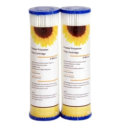 Coronwater Pleated Water Filter Cartridge, 50 micron High Flow Sediment for Water Filter, 2.75 inch