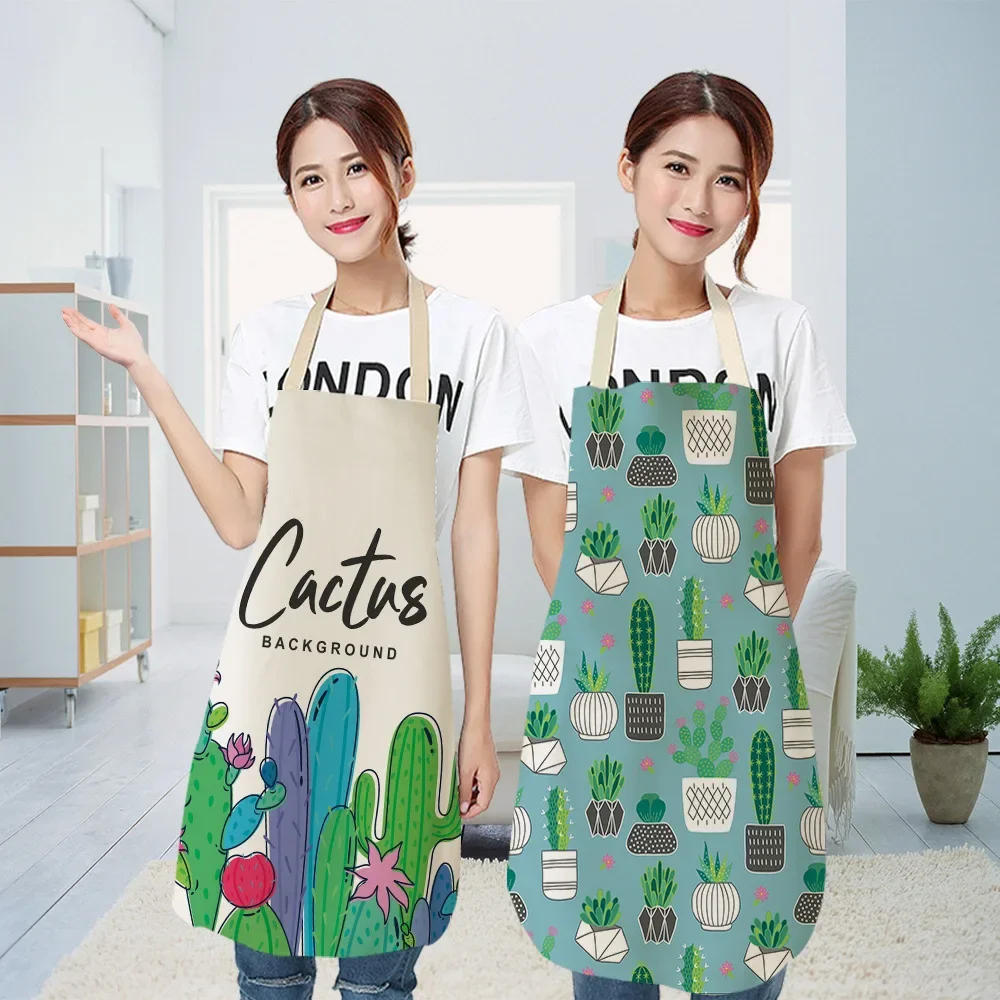 Cactus pattern For home and kitchen House cleaning Apron for children goods for home kitchen Woman kitchen apron master apron