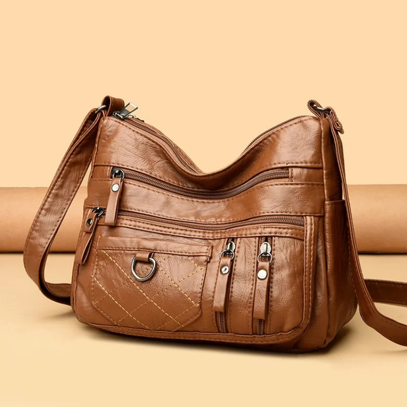 

Стильная модная модная сумка-кошелек через плечо с уникальным буквенным логотипом, элитная минималистичная винтажная женская повседневная кожаная сумка