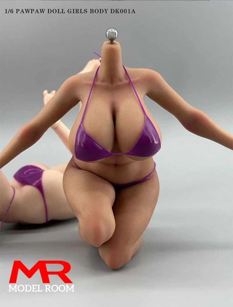 PawPawDoll DK001A 1/6 أنيمي فتاة كبيرة الحجم الثدي سلس الجسم 26.5 سنتيمتر ماكياج البلاتين سيليكون أنثى الجندي عمل الشكل دمية
