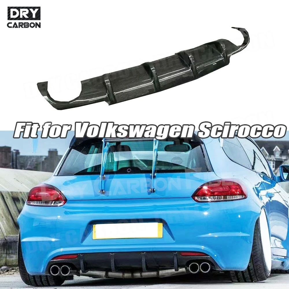 

Real Carbon Fiber Rear Bumper Diffuser for Volkswagen VW Scirocco R R20 Bumper 2009-2013 Auto Car Styling Trims