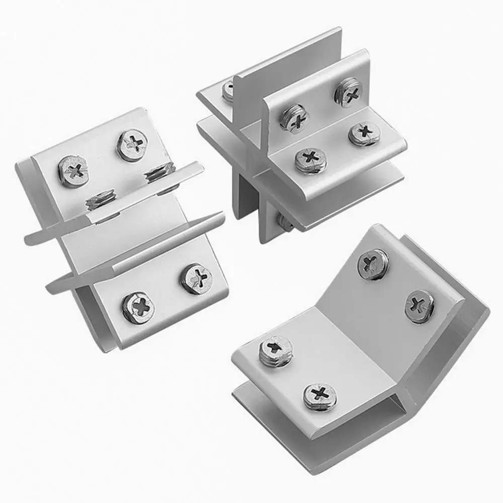 For 6-12mm Furniture Hardware Glass Clamp Glass Plated Brackets Zinc Alloy Chrome Finish Shelf Holder Support Brackets Clips