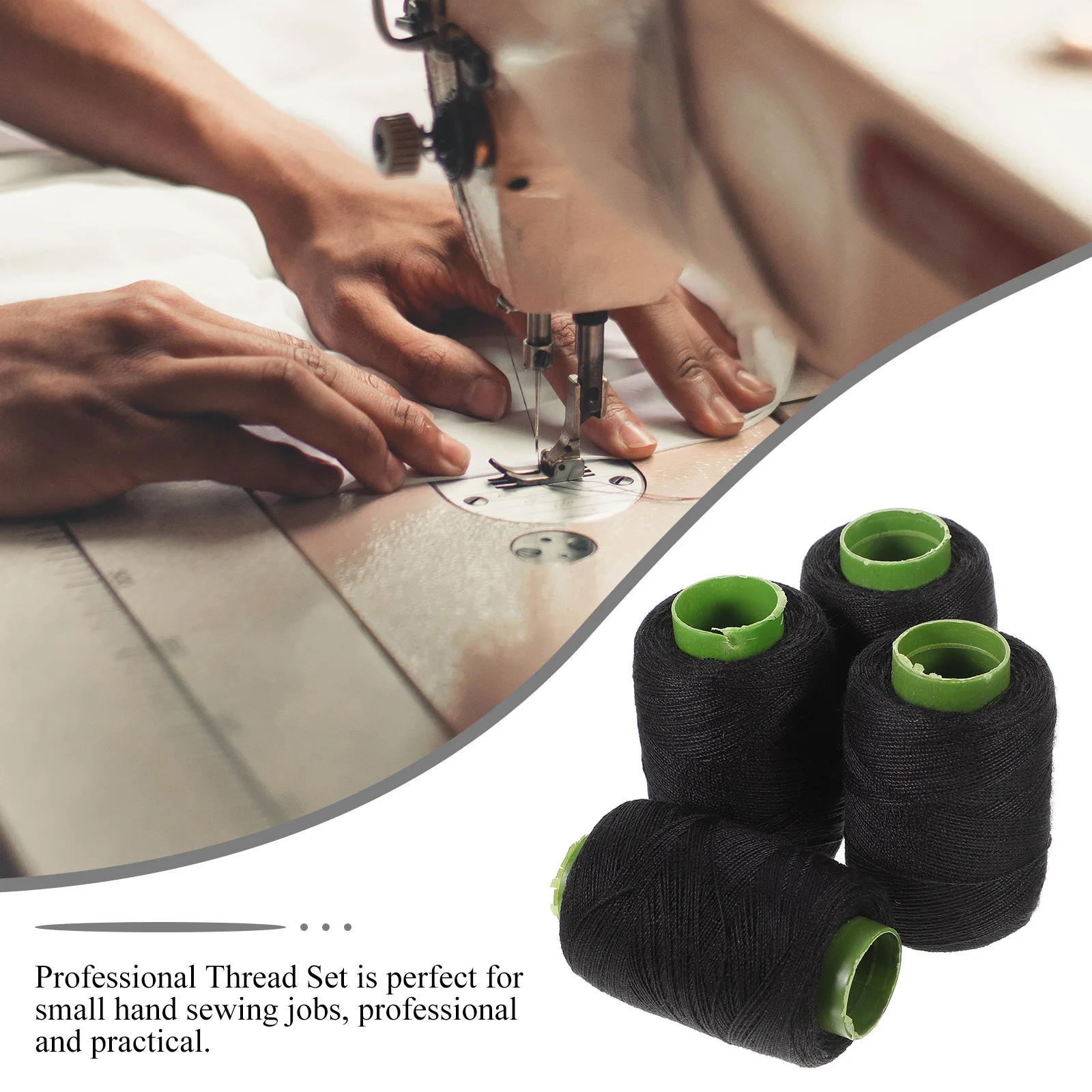 4 قطعة 300 متر/لفة اليد عالية القوة منخفضة الوبر لخياطة المفروشات الخياطة الديكور الستائر الخياطة الموضوع بكرات مخروط #4