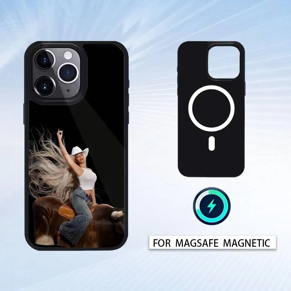 Custodia per telefono B-Beyoncé Lemonade per iPhone 16,15,14,13,12,Pro,Max per ricarica wireless magnetica Magsafe