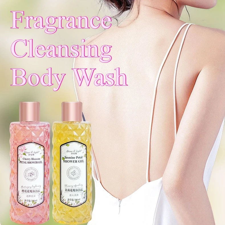 

Cherry Blossom Jasmine Rose Fragrance Emollient Shower Gel Moisturizing Rejuvenation Cleansing Dirt Body Wash Fragrant Body Wash