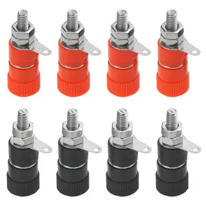 10 PCS Encadernação Posts Terminais 4mm Banana Plug Soquete 4mm Terminal Conector para Amplificador Arduino 6 principais vendas terminais eletricos garfo - №1
