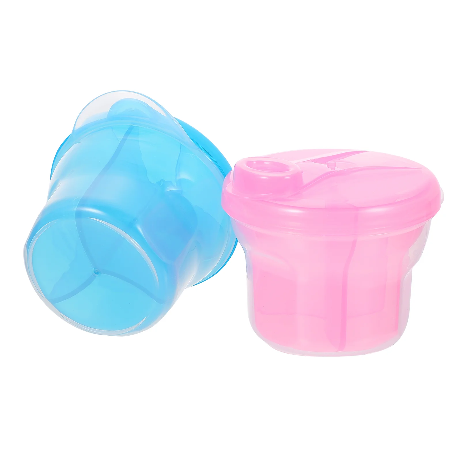 

2 Pcs Rotary Milk Powder Box Baby Formula Container Holder Dispenser Containers Food Pp Infant Candy