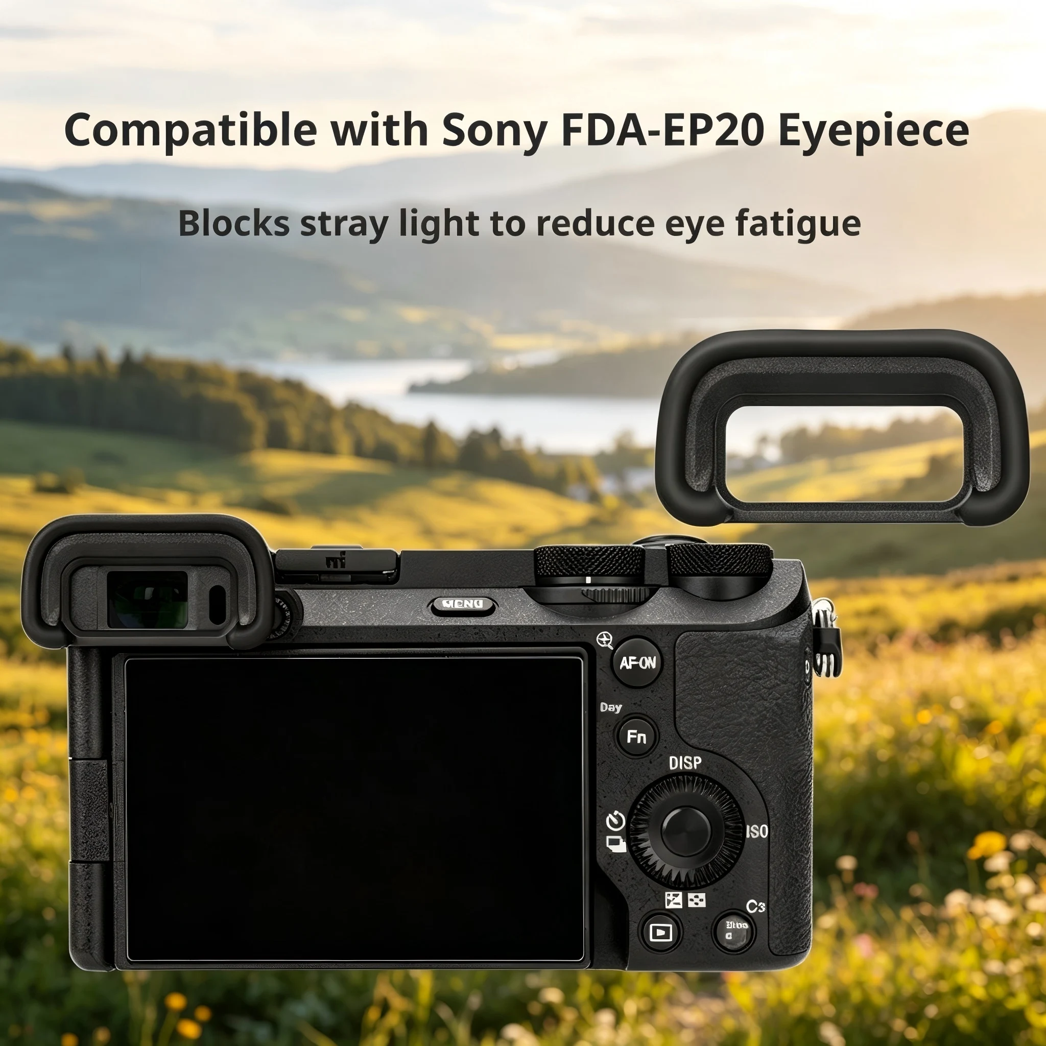 EP 20 Weicher Silikon-Augenmuschel-Ersatz für Sony A6700 ILCE-6700, Anti-Licht-Einbruch Sucher-Augenmuschel, Komfortables Kamera-Zubehör