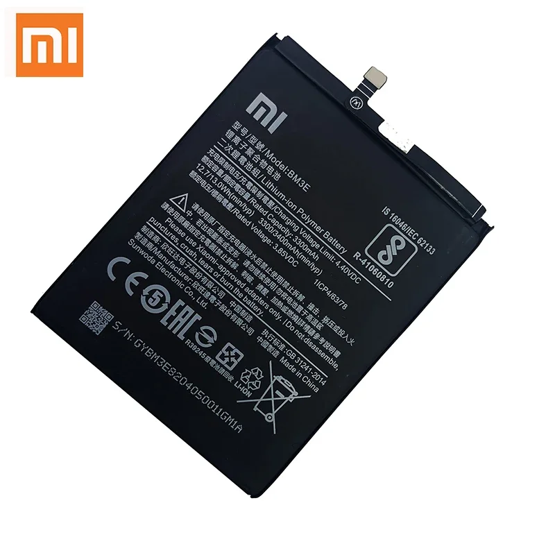 100% Original  Phone Battery BM3E For Xiaomi Xiaomi8 Mi 8 Mi8 M8 Real 3400mAh High Quality Batterie Bateria + Free Tools