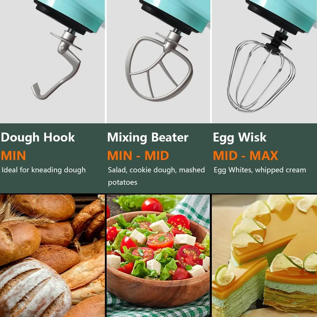 خلاط حامل وعاء من الفولاذ المقاوم للصدأ ، خلاط طعام ، رأس مائل ، خلاط كهربائي للمطبخ ، خطاف عجين ، مضرب خلط ، خفاقة ، Sp ، 5-qt
