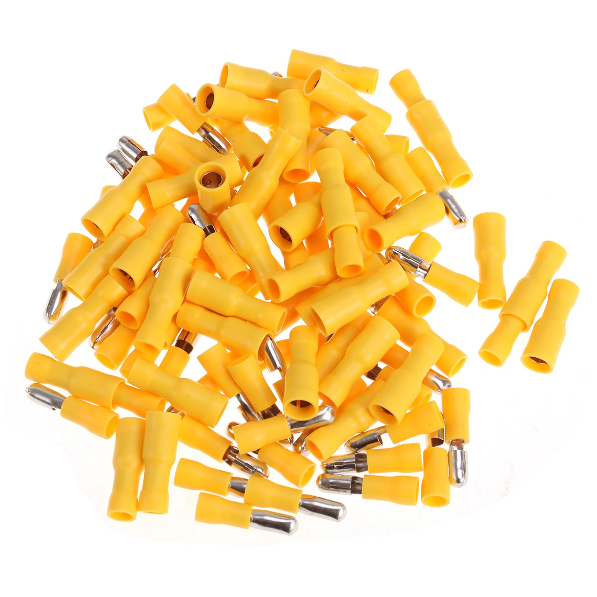 

50pcs Insulated Bullet Wire Connectors Electrical Crimp Terminals Marine Car Quick Splice Connector Kit Yellow Sealed Easy