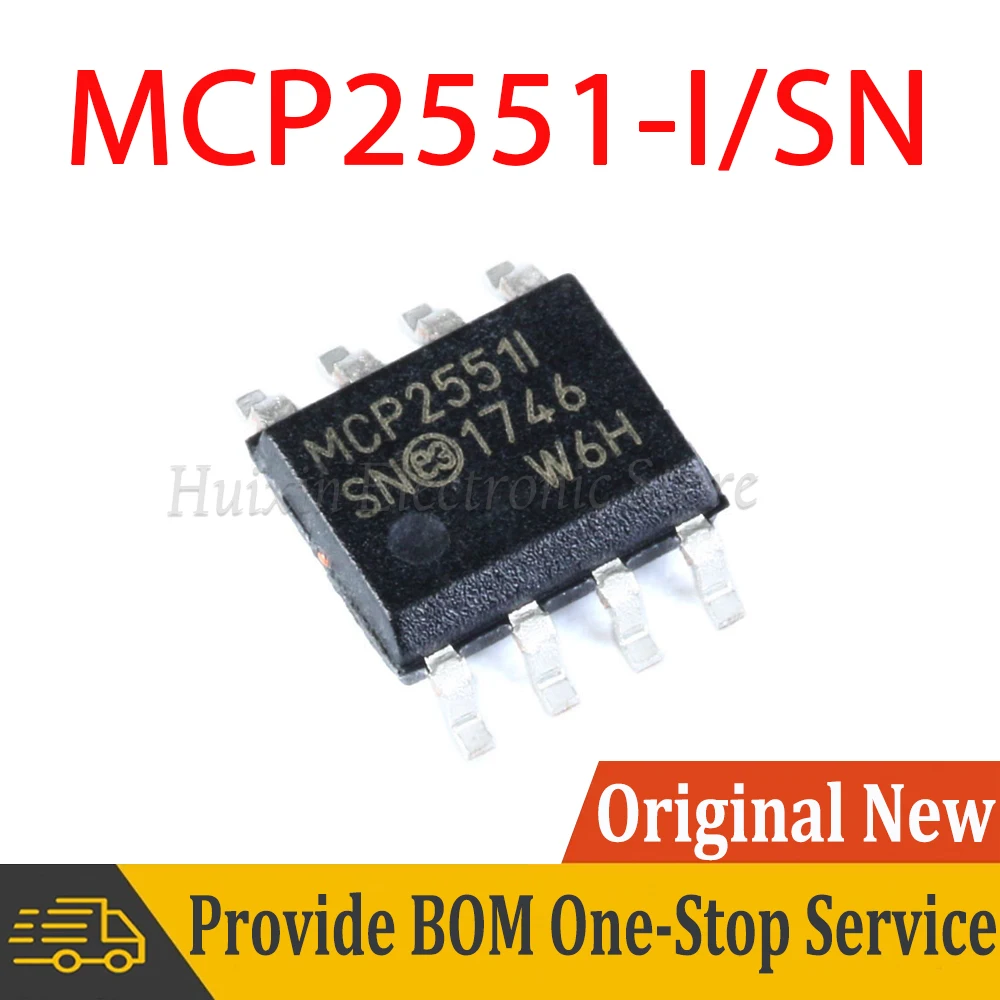 MCP2551 MCP2551-I/SN SOIC-8 High Speed CAN Transceiver SMD New and Original IC Chipset