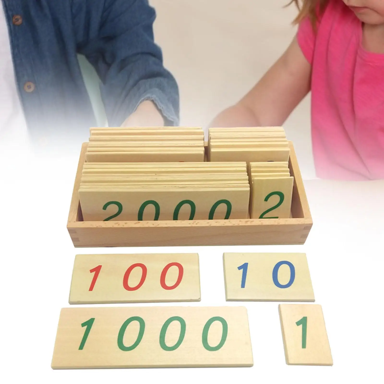 

Number Cards with Box 1-9000 Math Materials Math Number Learning for Addition Kids