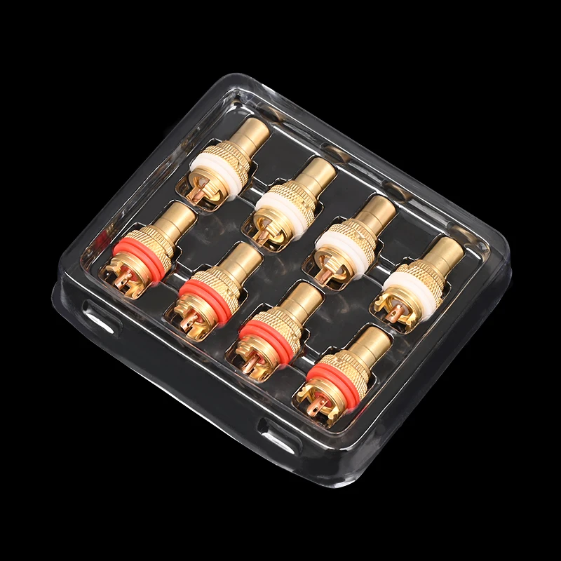 ATAUDIO HiFi RCA Jack Stecker Audio Stecker Buchse Chassis High-end-CMC Buchse Adapter AV Audio Terminal Stecker 4