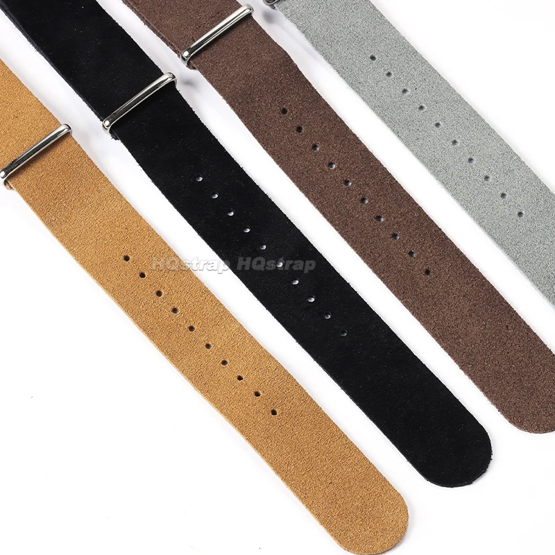20mm 22mm Soft Suede Leather Watch Band Sport Strap for Seiko for Omega Comfortable Bracelet Universal Replacement Wristband