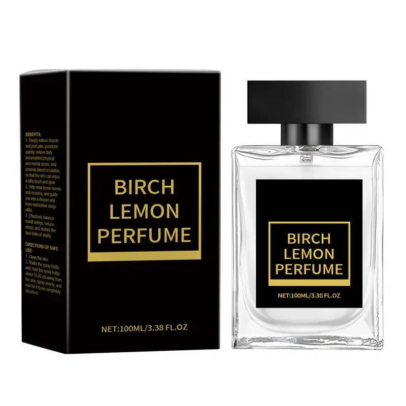 Birch Lemon Perfume Spray 100ml Body Perfume Spray Birch Lemon Fragrance Long-Lasting Perfume All-Day Scent Uplifting Fragrance