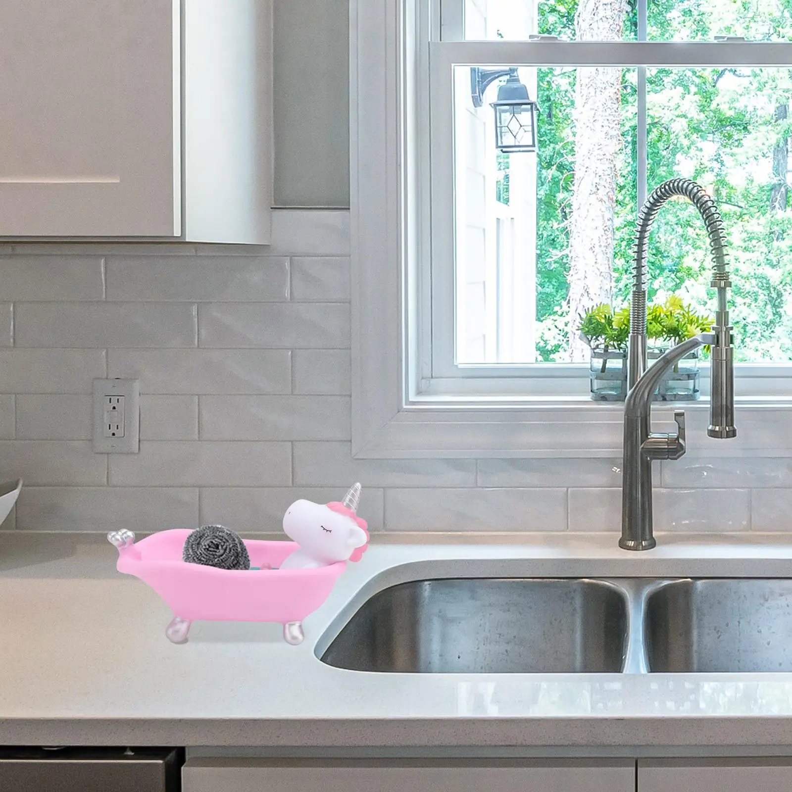 

Unicorn Soap Box Cute Cartoon Animal Drain Soap Holder for Kids Toddlers Pink Children Bathroom Case Portable Non Metal