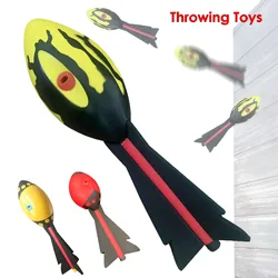 Outdoor Kid Toys Throw Rocket PU Foam Rocket Missile Dart Toy Children Gift Throw Missile Rocket Hand Throw Toy Games dropship