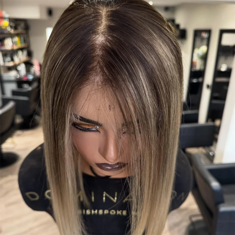 perruque-courte-et-droite-synthetique-de-14-pouces-style-bob-pre-epilee-blond-cendre-avec-dentelle-frontale-balayage-blond-fonce-sans-colle-pour-usage-quotidien